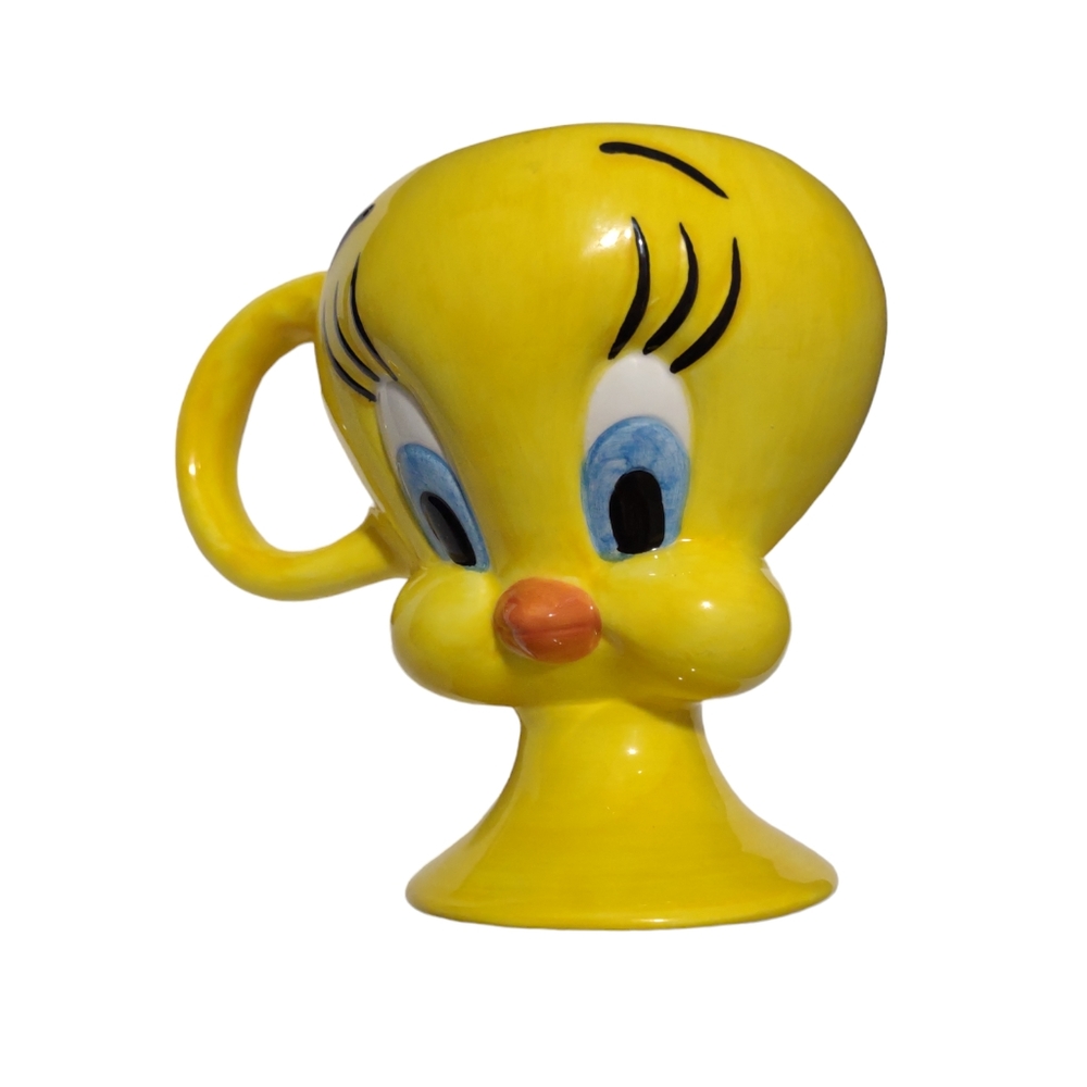 RARE!! 2000 Warner Bros. Looney‎ Tunes 3D Tweety Bird Coffee Cup Mug